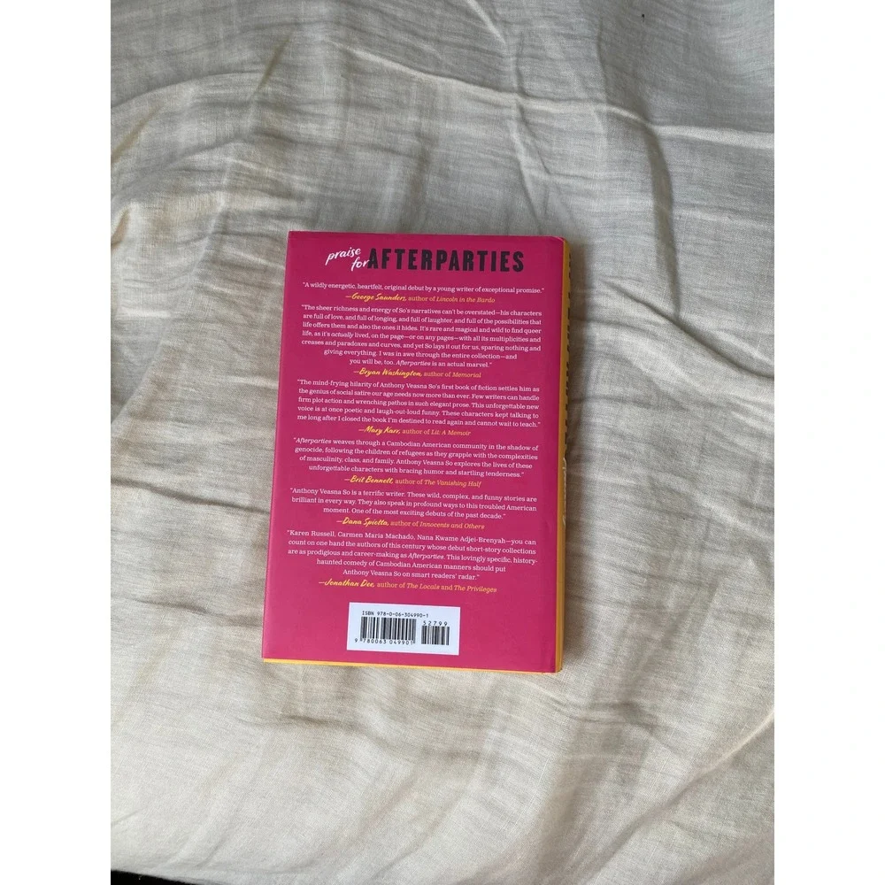 Afterparties Stories by‎ Anthony Veasna So Hardcover Book Cambodian Americans